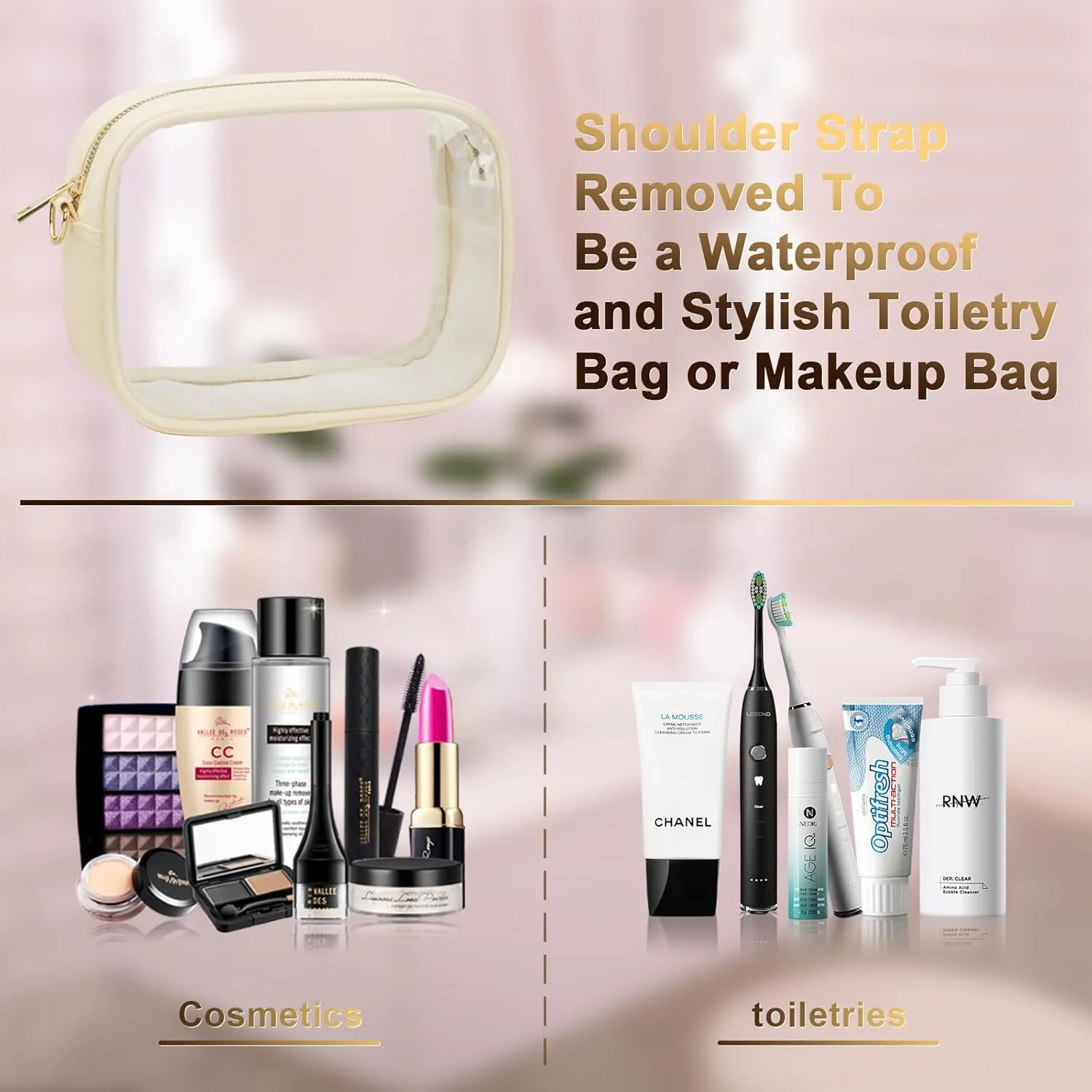 KETIEE Clear Crossbody Bag, Stadium Approved Clear Purse Bag for Concerts Sports Events Festivals