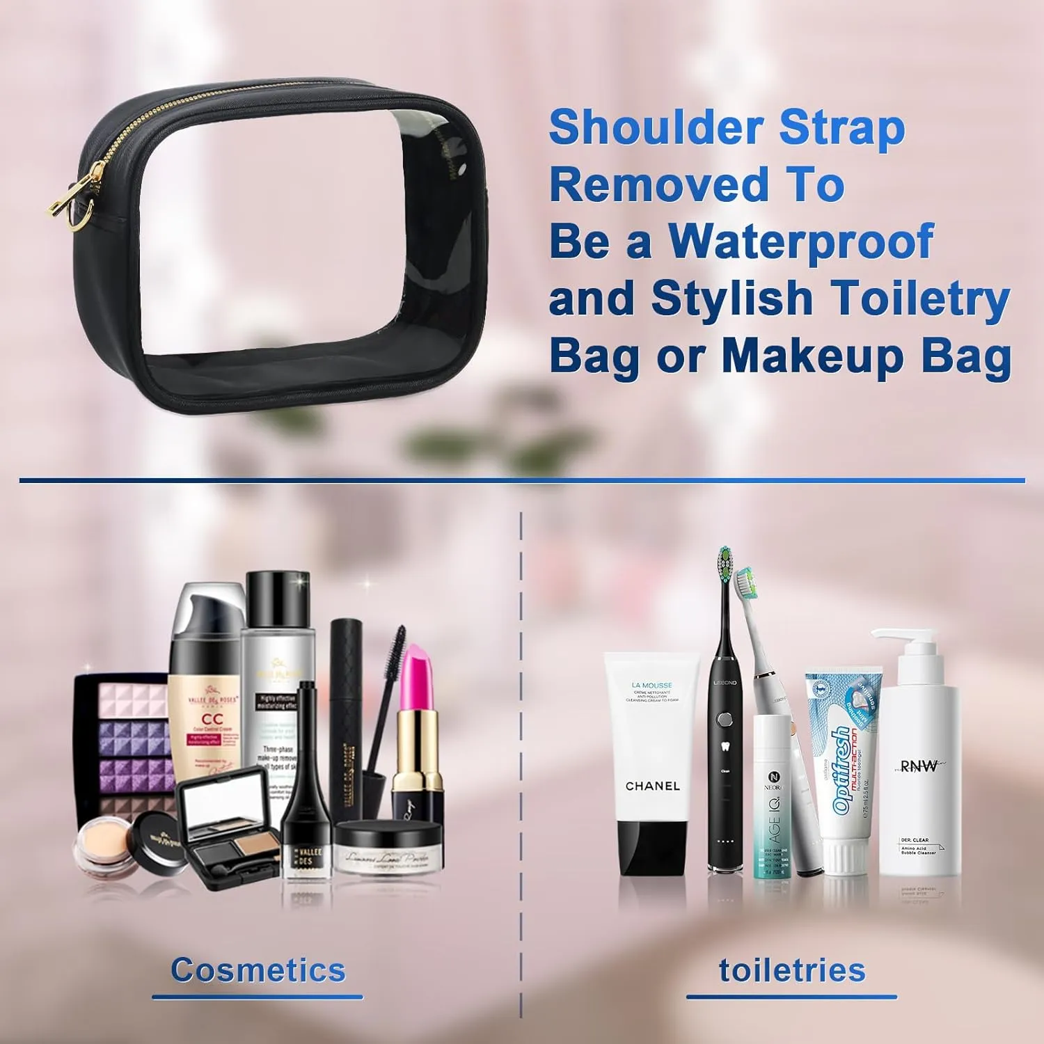 KETIEE Clear Crossbody Bag, Stadium Approved Clear Purse Bag for Concerts Sports Events Festivals