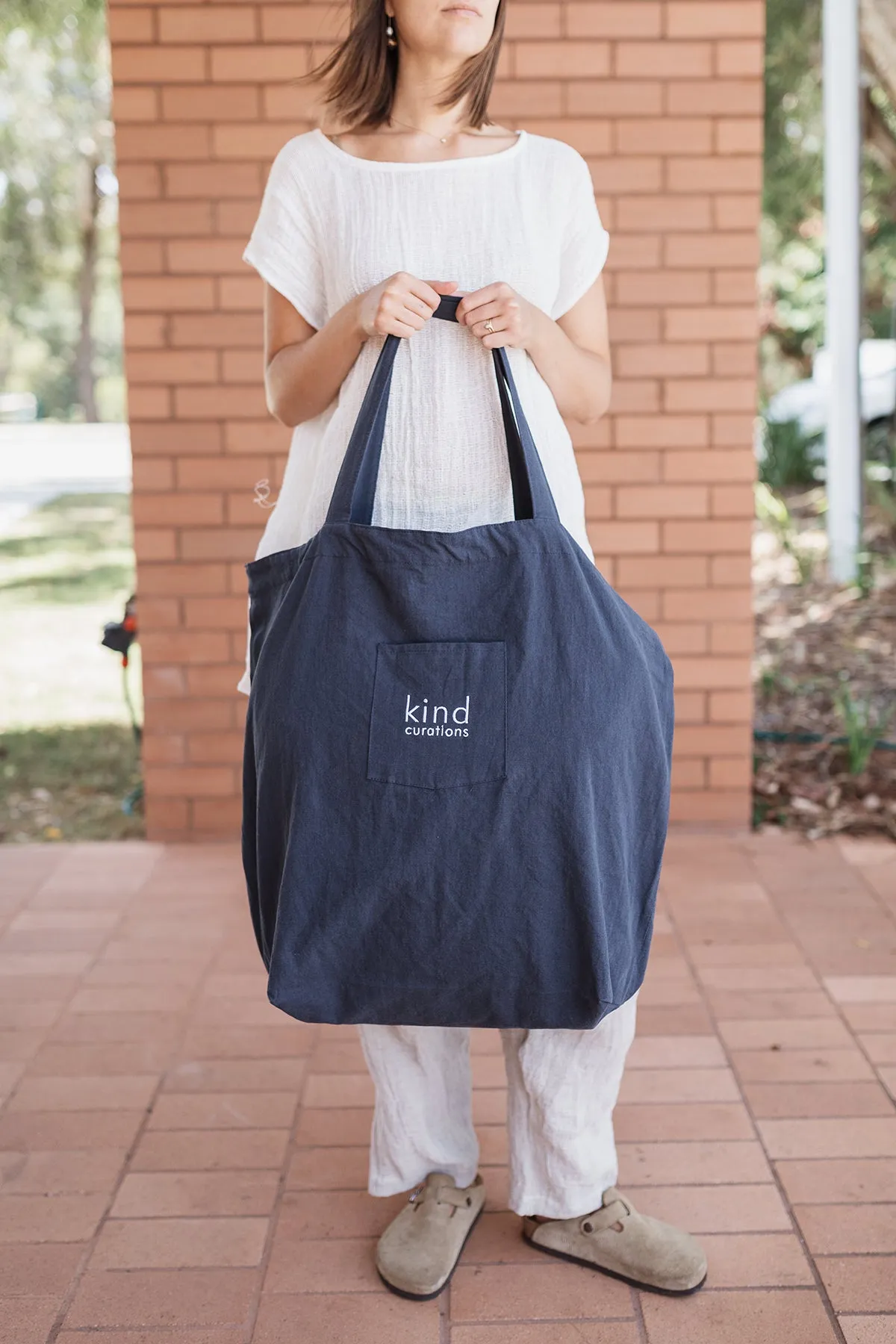 Kind x Worktones Oversized Market Bag - Dark Blue