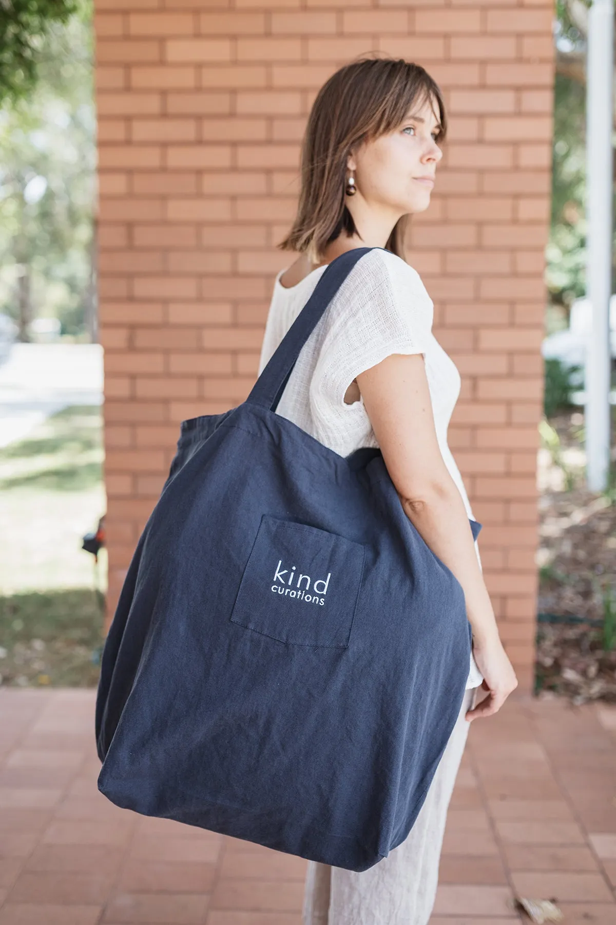 Kind x Worktones Oversized Market Bag - Dark Blue