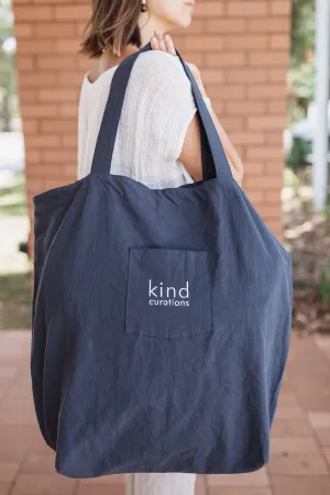 Kind x Worktones Oversized Market Bag - Dark Blue