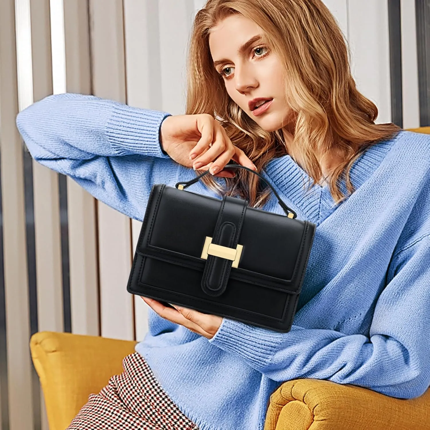 KKXIU Top Handle Straw Crossbody Bags for Women, Summer Straw Purses and Handbags Shoulder Clutch Beach Bag