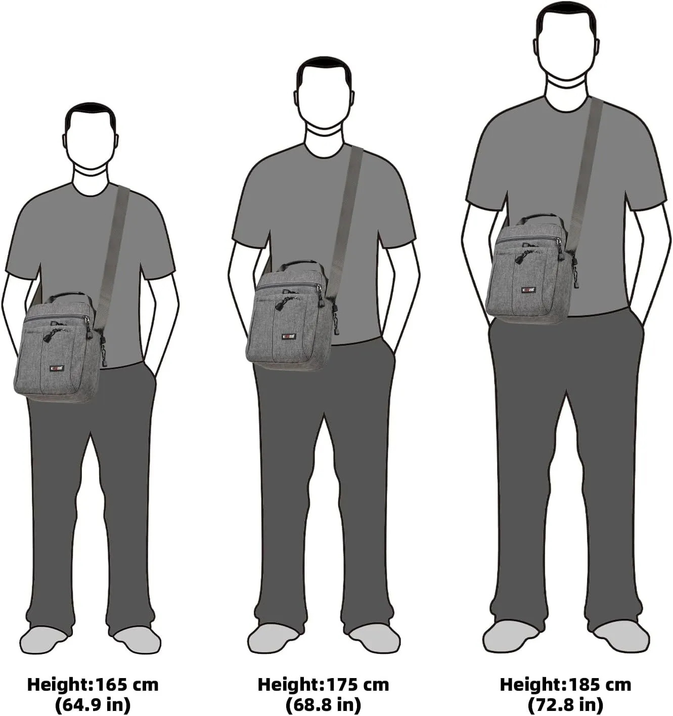 KL928 Men's Messenger Bag - Crossbody Shoulder Bags Travel Bag Man Purse Casual Sling Pack for Work Business