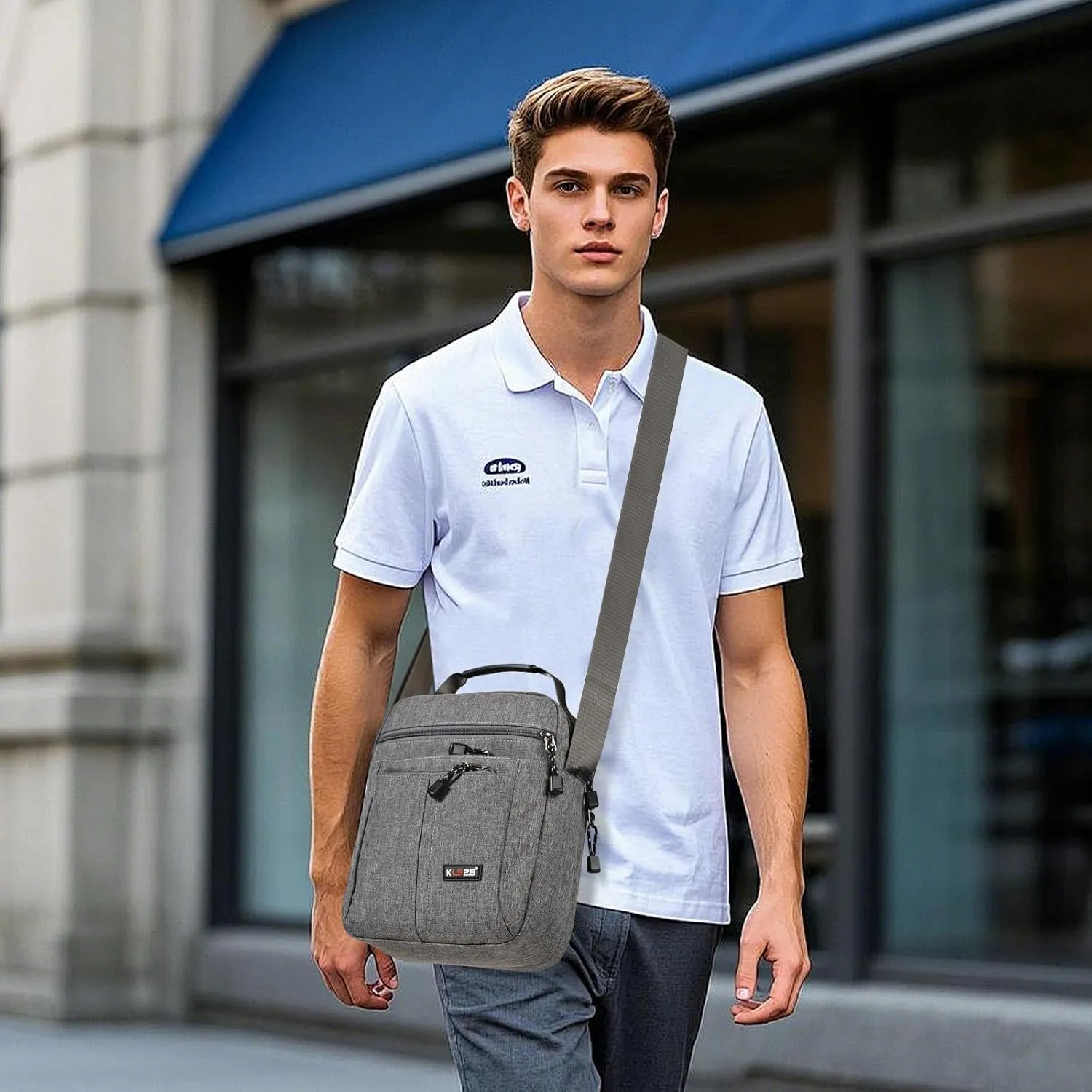 KL928 Men's Messenger Bag - Crossbody Shoulder Bags Travel Bag Man Purse Casual Sling Pack for Work Business