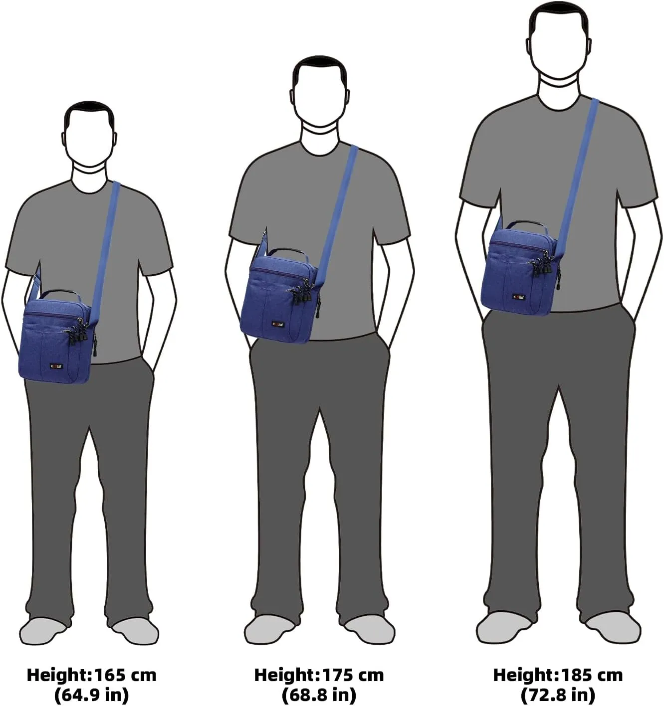 KL928 Men's Messenger Bag - Crossbody Shoulder Bags Travel Bag Man Purse Casual Sling Pack for Work Business