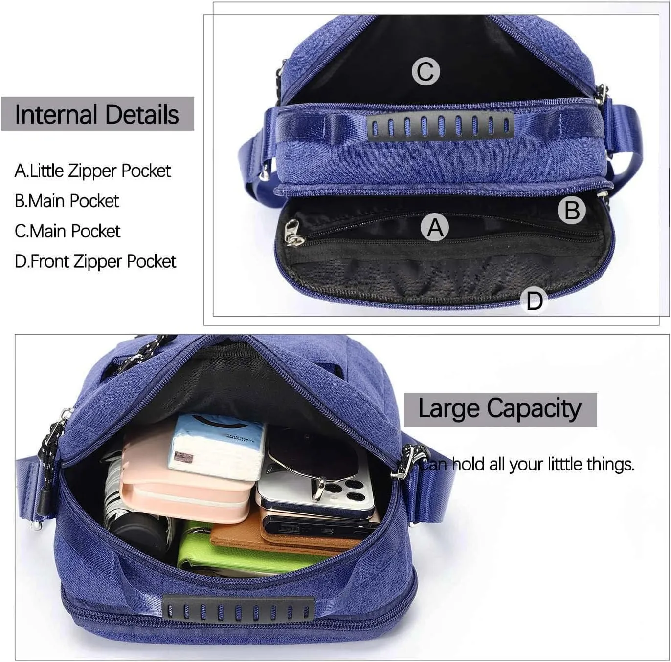 KL928 Men's Messenger Bag - Crossbody Shoulder Bags Travel Bag Man Purse Casual Sling Pack for Work Business