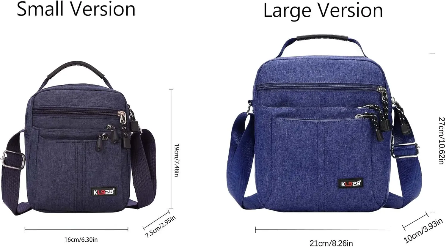 KL928 Men's Messenger Bag - Crossbody Shoulder Bags Travel Bag Man Purse Casual Sling Pack for Work Business