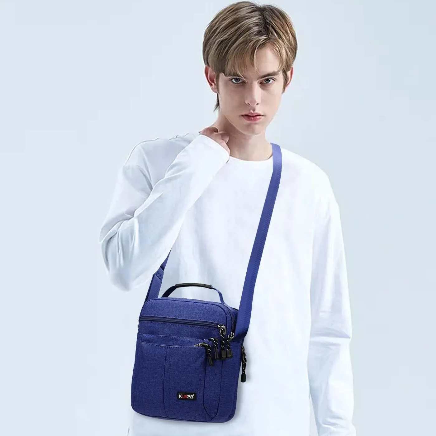 KL928 Men's Messenger Bag - Crossbody Shoulder Bags Travel Bag Man Purse Casual Sling Pack for Work Business