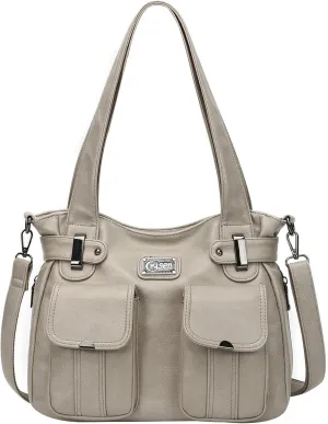 KL928 Purses for Women，Soft PU Leather Handbags ，Large Capacity Shoulder Bags ，Multi-Pockets Fashion Crossbody Purse