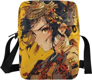 Knight Anime Sling Bags Small Crossbody Purse with Front Back Pockets Adjustable Strap 6.6×2.5×9.4 IN 1 Pack