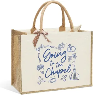 KongMoTree Bride Bag, Bride Gifts, Bridal Shower Gifts, Canvas Tote Bag, Wedding Honeymoon Gift Reusable Shoulder Bags