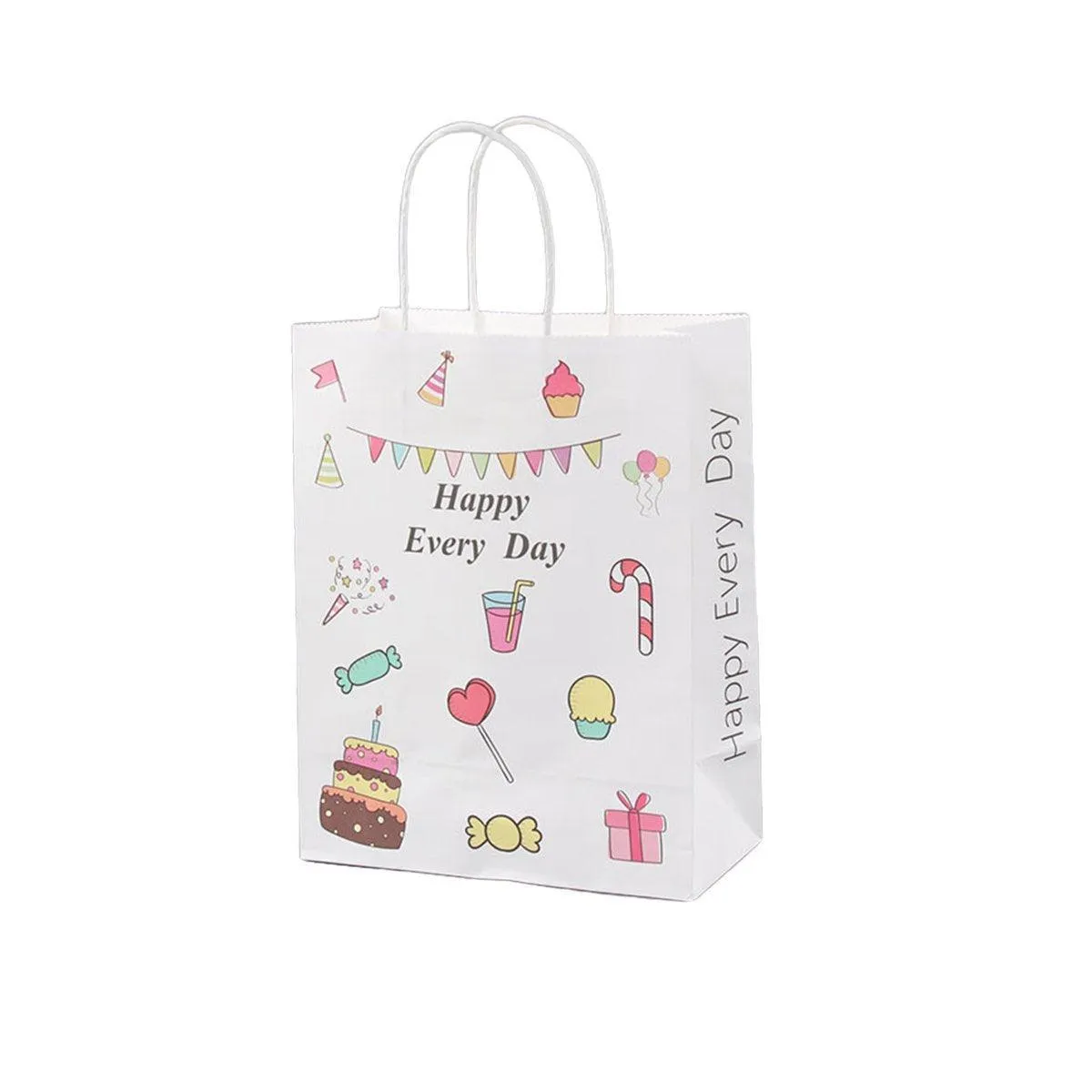 Kraft Paper Bags with Colourful Cartoon 50PCS