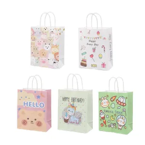 Kraft Paper Bags with Colourful Cartoon 50PCS