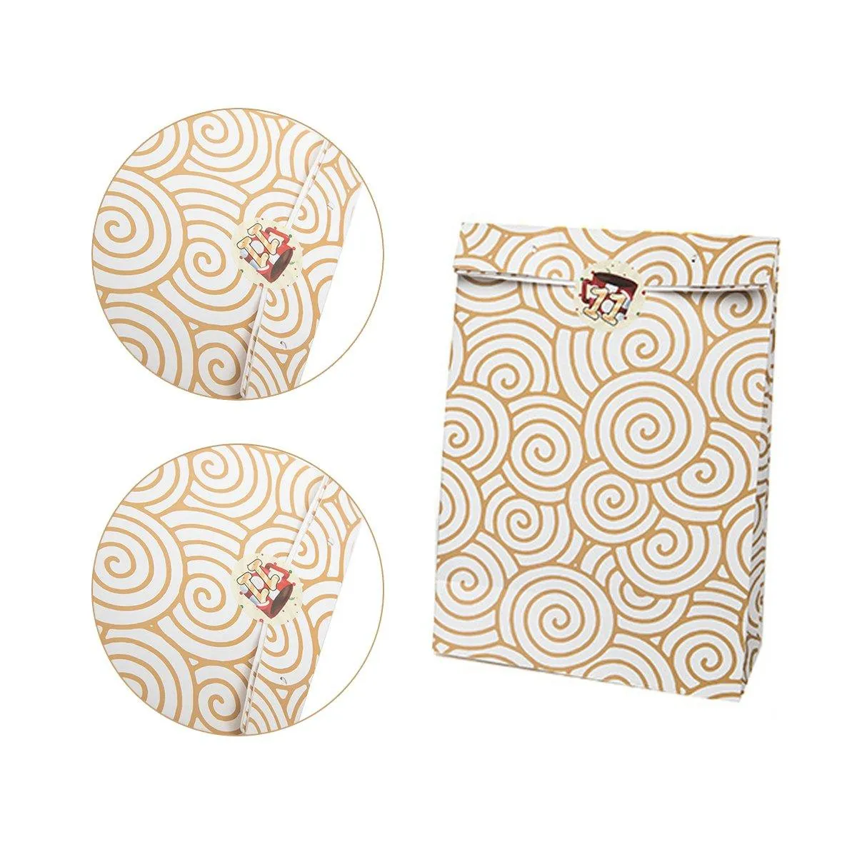 Kraft Paper Cakes Cookies Party Favor Bags White 40PCS
