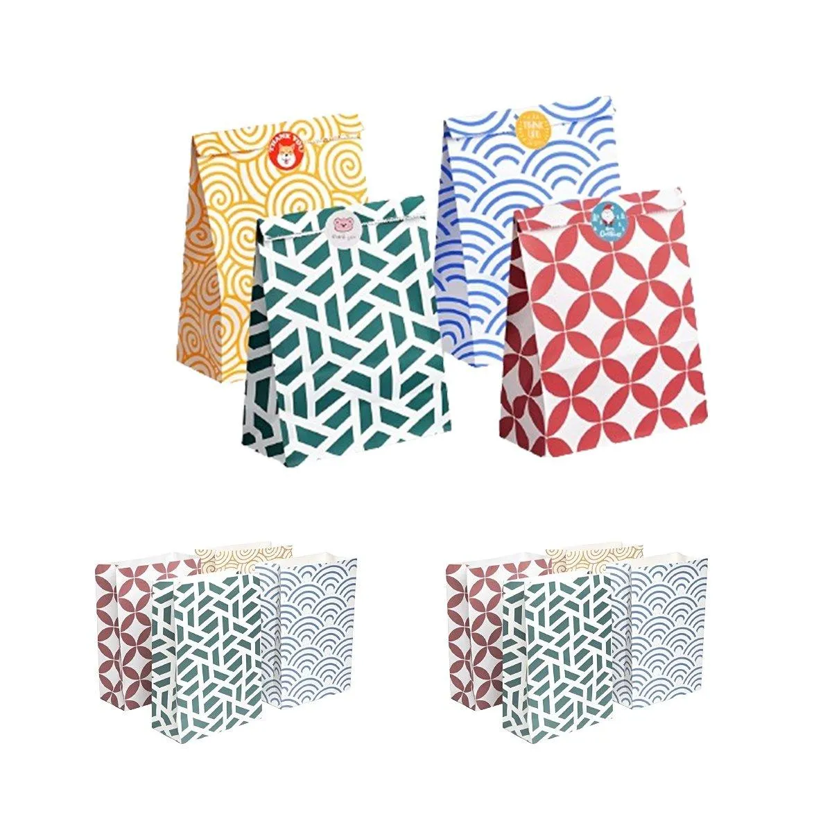 Kraft Paper Cakes Cookies Party Favor Bags White 40PCS