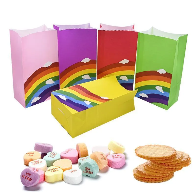 Kraft Paper Candy Bags 80PCS 8Colours