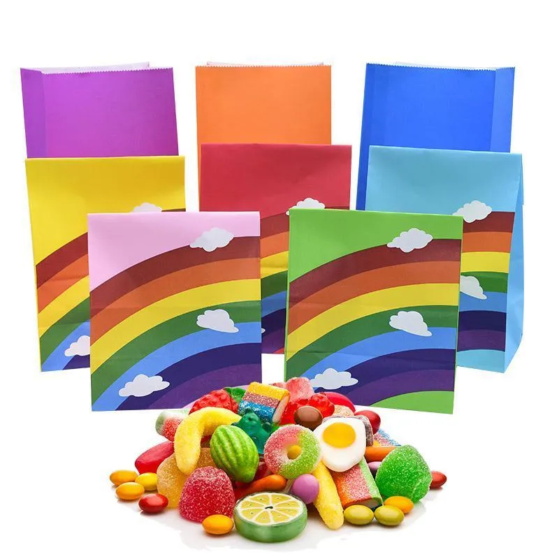 Kraft Paper Candy Bags 80PCS 8Colours