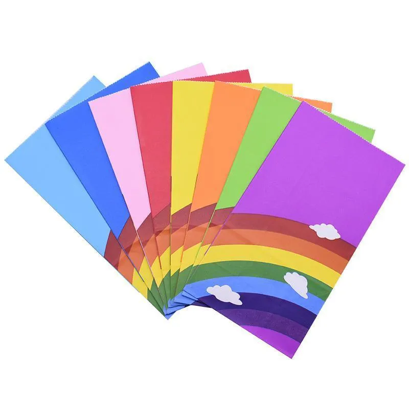 Kraft Paper Candy Bags 80PCS 8Colours