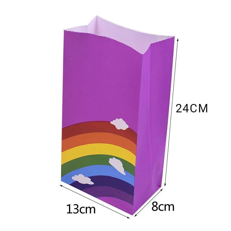 Kraft Paper Candy Bags 80PCS 8Colours