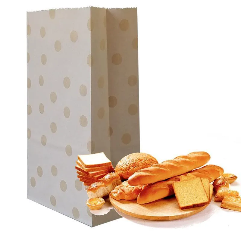 Kraft Paper Food Bags 100PCS 4Styles Kraft