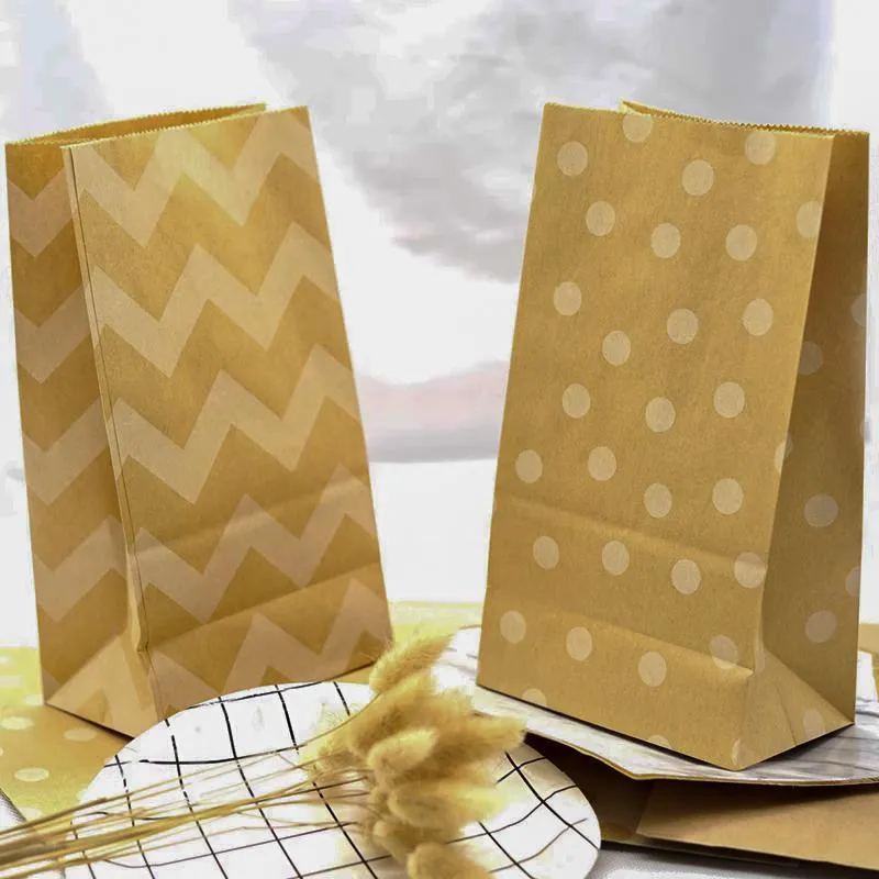 Kraft Paper Food Bags 100PCS 4Styles Kraft