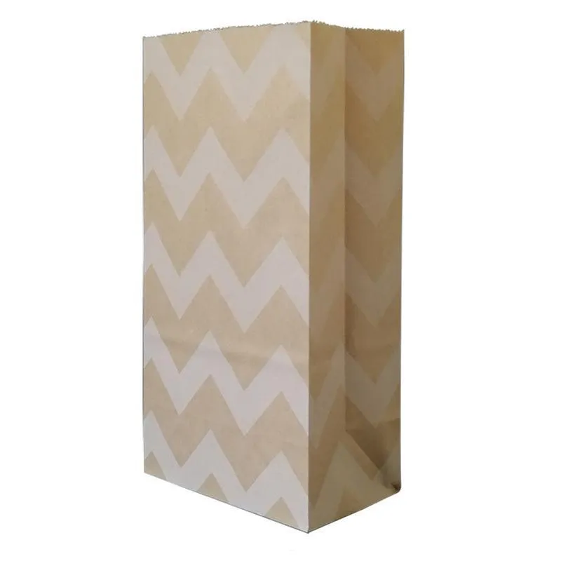Kraft Paper Food Bags 100PCS 4Styles Kraft