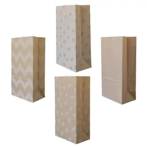 Kraft Paper Food Bags 100PCS 4Styles Kraft