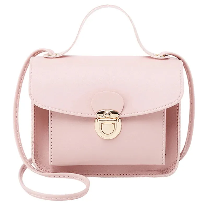 Ladies Shoulder Bags New Cute Square PU  Hot Sale Girls Small Bag Pure Color Casual Fashion Small Square Bags Diagonal Handbag