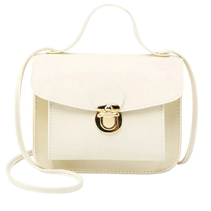 Ladies Shoulder Bags New Cute Square PU  Hot Sale Girls Small Bag Pure Color Casual Fashion Small Square Bags Diagonal Handbag