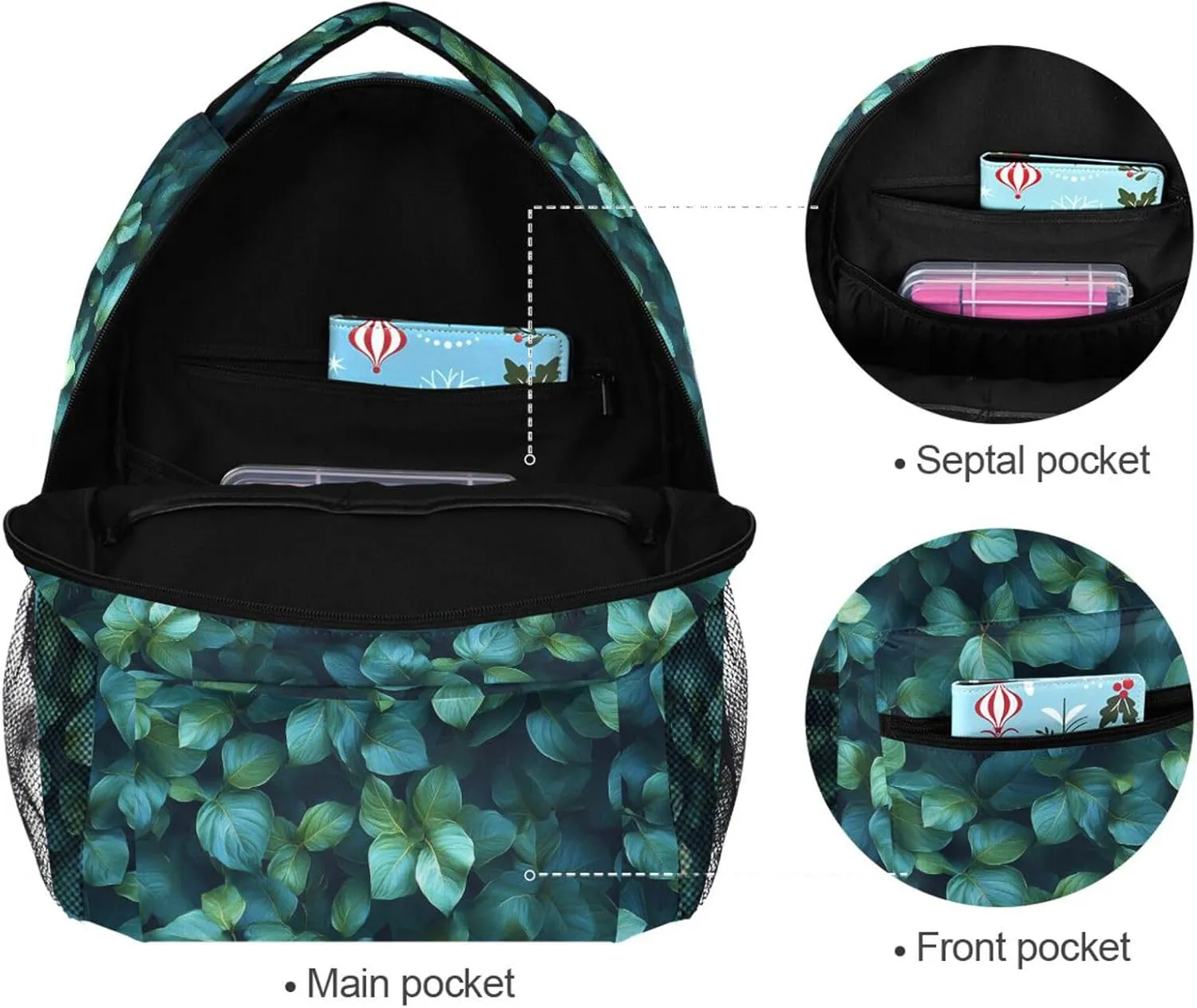 Laptop Backpack for Unisex Adult Fashion Business Work Bag with Chest Strap Gift Men & Women Kudzu Personalized Style
