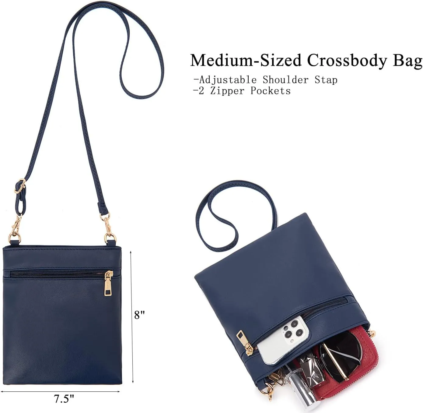 Large Crossbody Bags Ladies Shoulder Handbags Purse and Wallet Set for Women Totes Hobo Purses