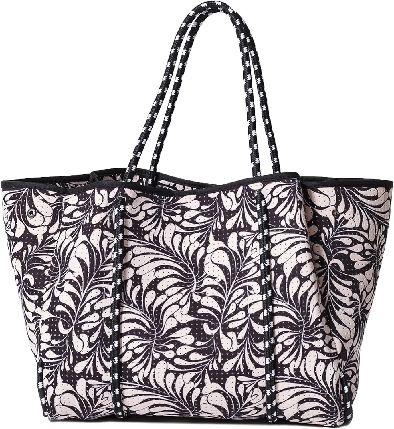 Large Neoprene Tote Bag for Women - Printed Everyday Designer Handbag
