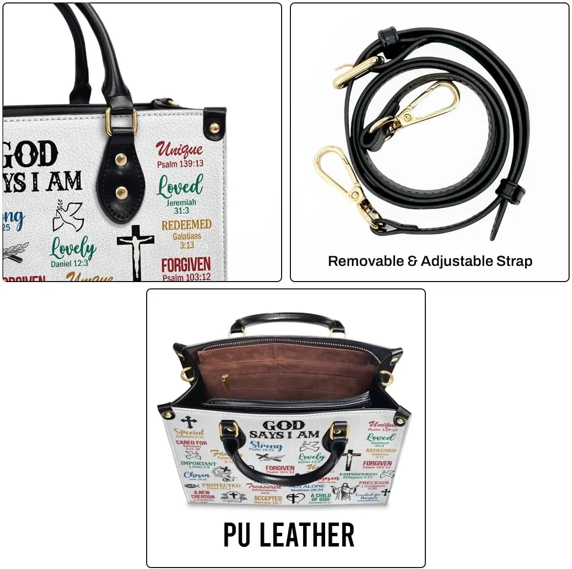 Leather Handbags For Women - Bible Bags, Religious Bag - Christian Gifts For Women - Mothers Day Gifts