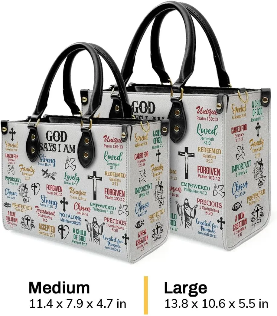 Leather Handbags For Women - Bible Bags, Religious Bag - Christian Gifts For Women - Mothers Day Gifts