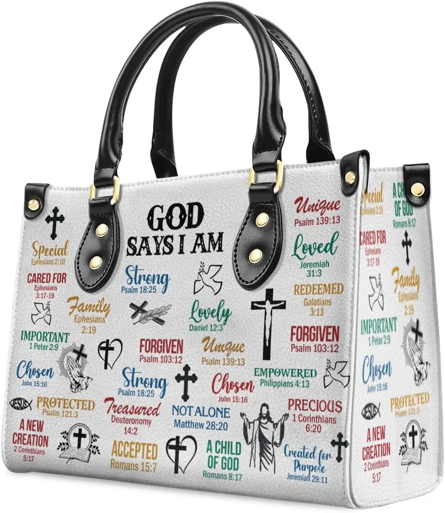 Leather Handbags For Women - Bible Bags, Religious Bag - Christian Gifts For Women - Mothers Day Gifts