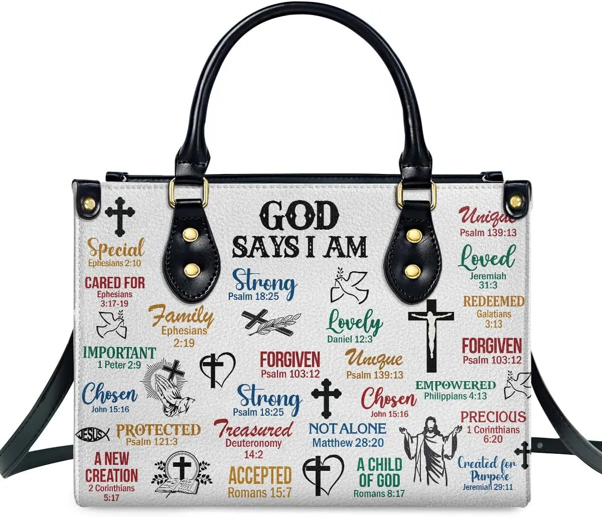 Leather Handbags For Women - Bible Bags, Religious Bag - Christian Gifts For Women - Mothers Day Gifts