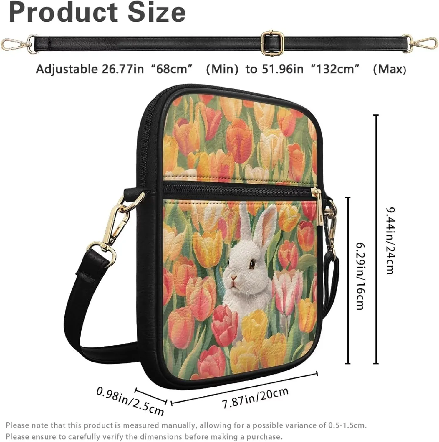 Leather Messenger Bag Womens Sling Bag Crossbody Shoulder Bags Ladies Fashion Zipper Pockets Travel Bag for Gifts