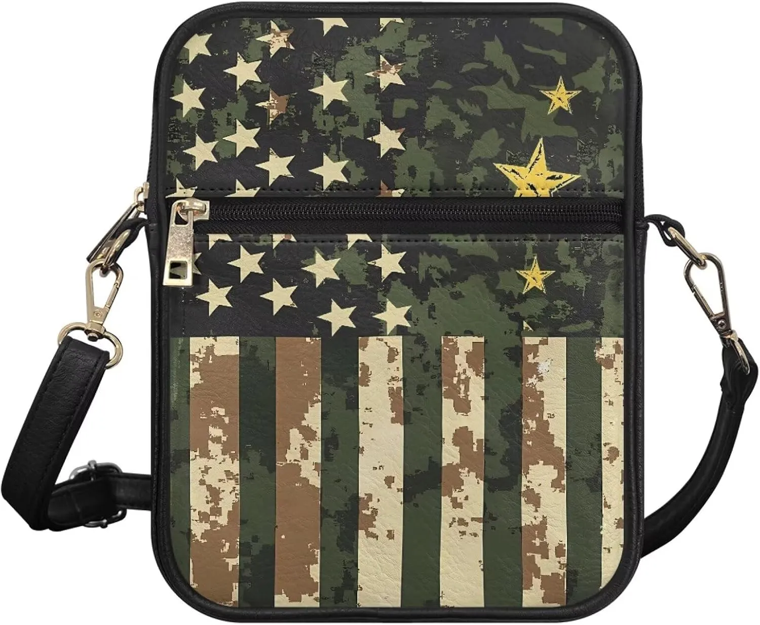 Leather Messenger Bag Womens Sling Bag Crossbody Shoulder Bags Ladies Fashion Zipper Pockets Travel Bag for Gifts