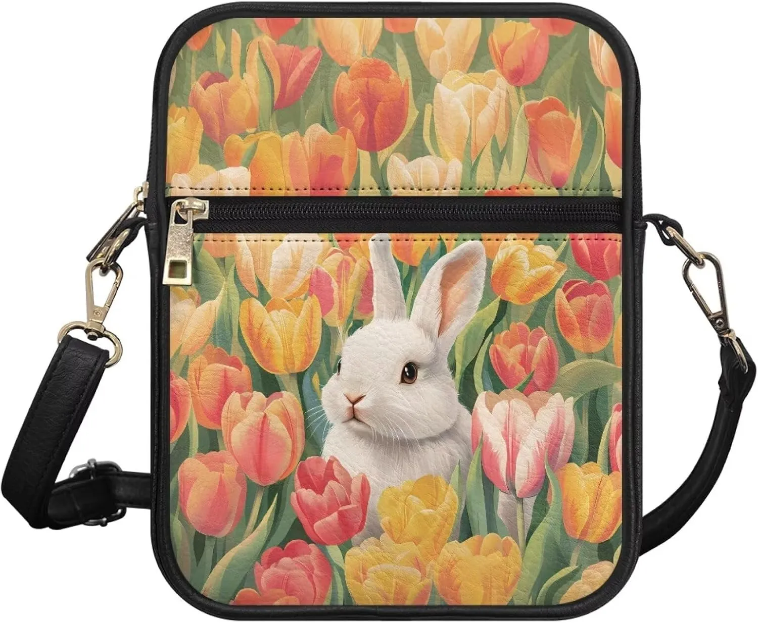 Leather Messenger Bag Womens Sling Bag Crossbody Shoulder Bags Ladies Fashion Zipper Pockets Travel Bag for Gifts