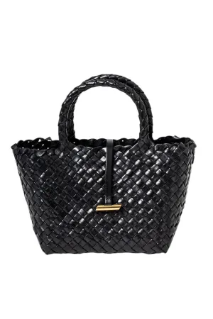 Leather Mini Basket Bag