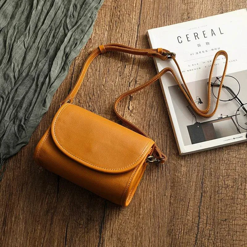 Leather Vintage Crossbody Bag for Women Small Sling Bag