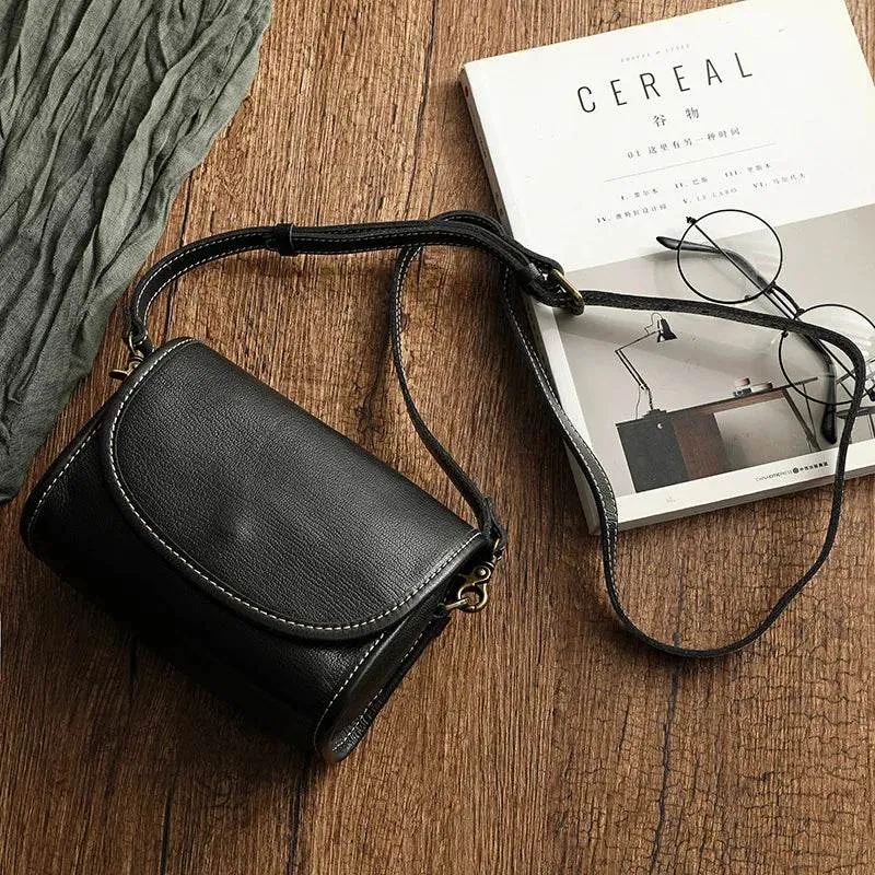 Leather Vintage Crossbody Bag for Women Small Sling Bag