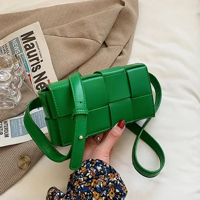 Leather Woven Small Waist Bags For Women Luxury Brand Shoulder Bag New Trend Women Hand Bag Female Messenger bag Dropshipping