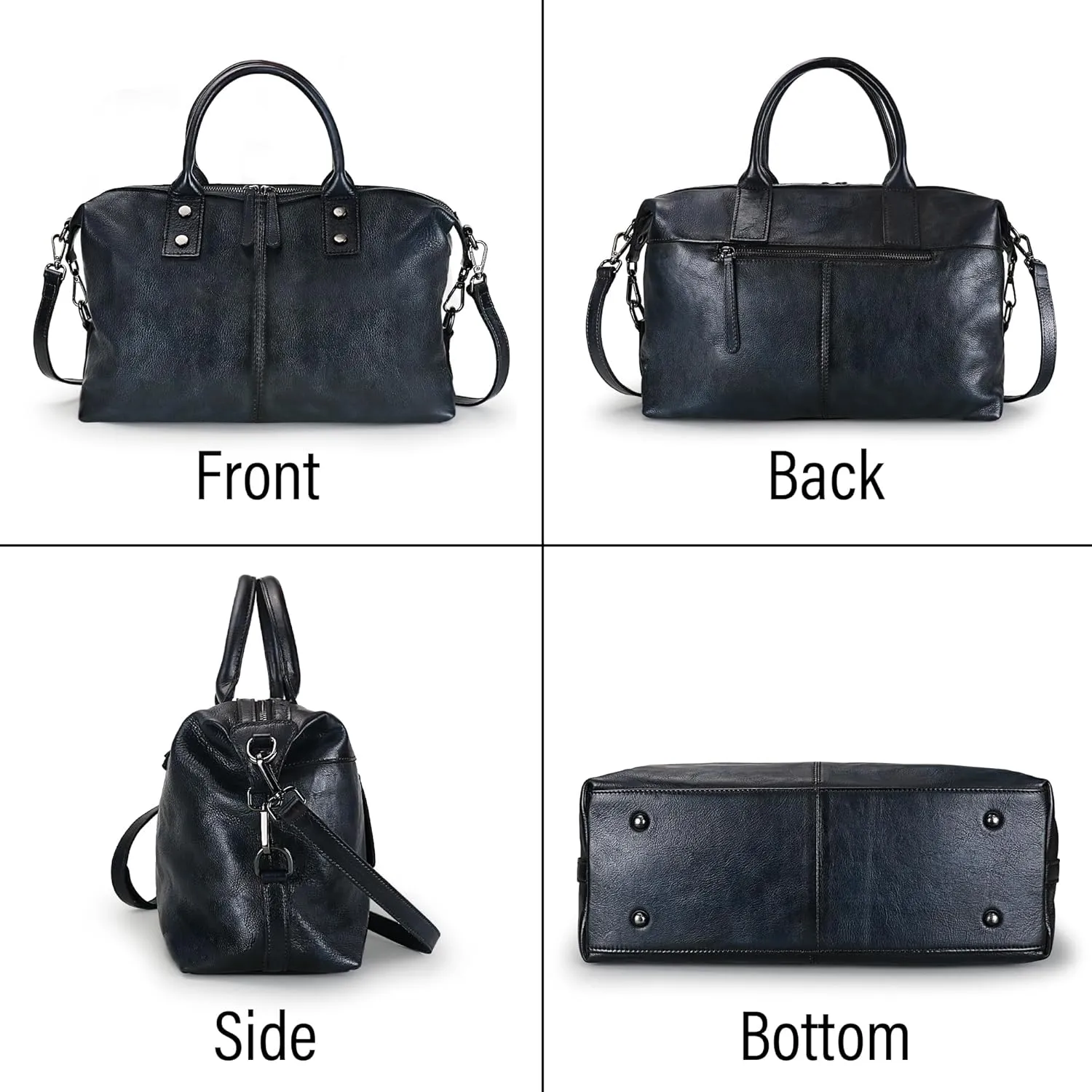 LETEULO Handbag for Women Leather Top Handle Tote Purses Vintage Satchels Handbag