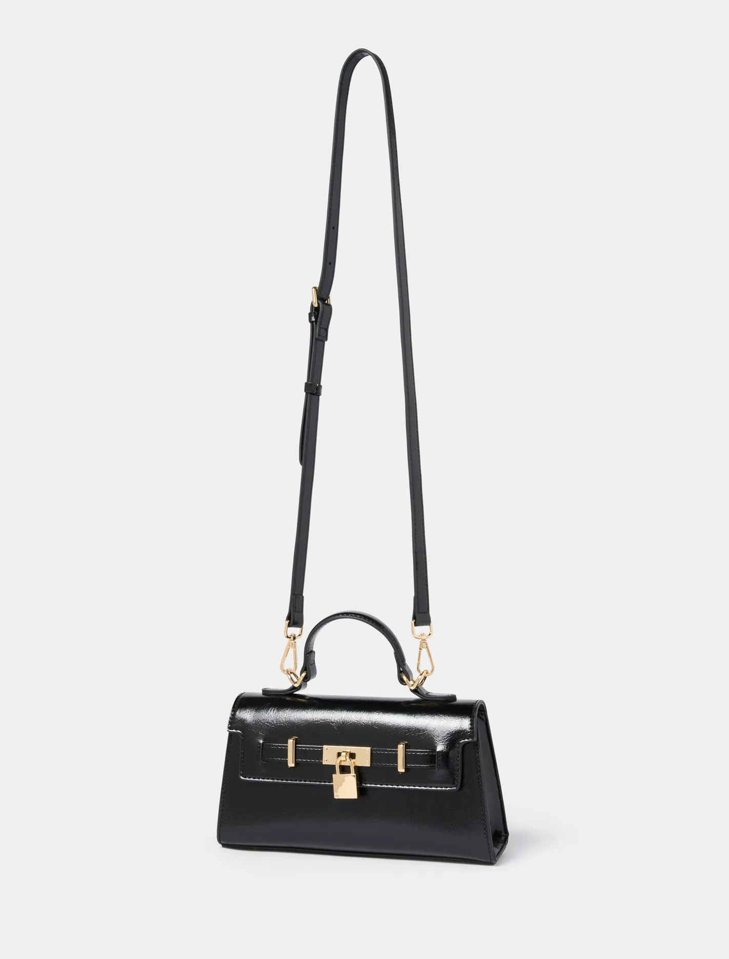 Liana Lock Detail Top Handle Bag