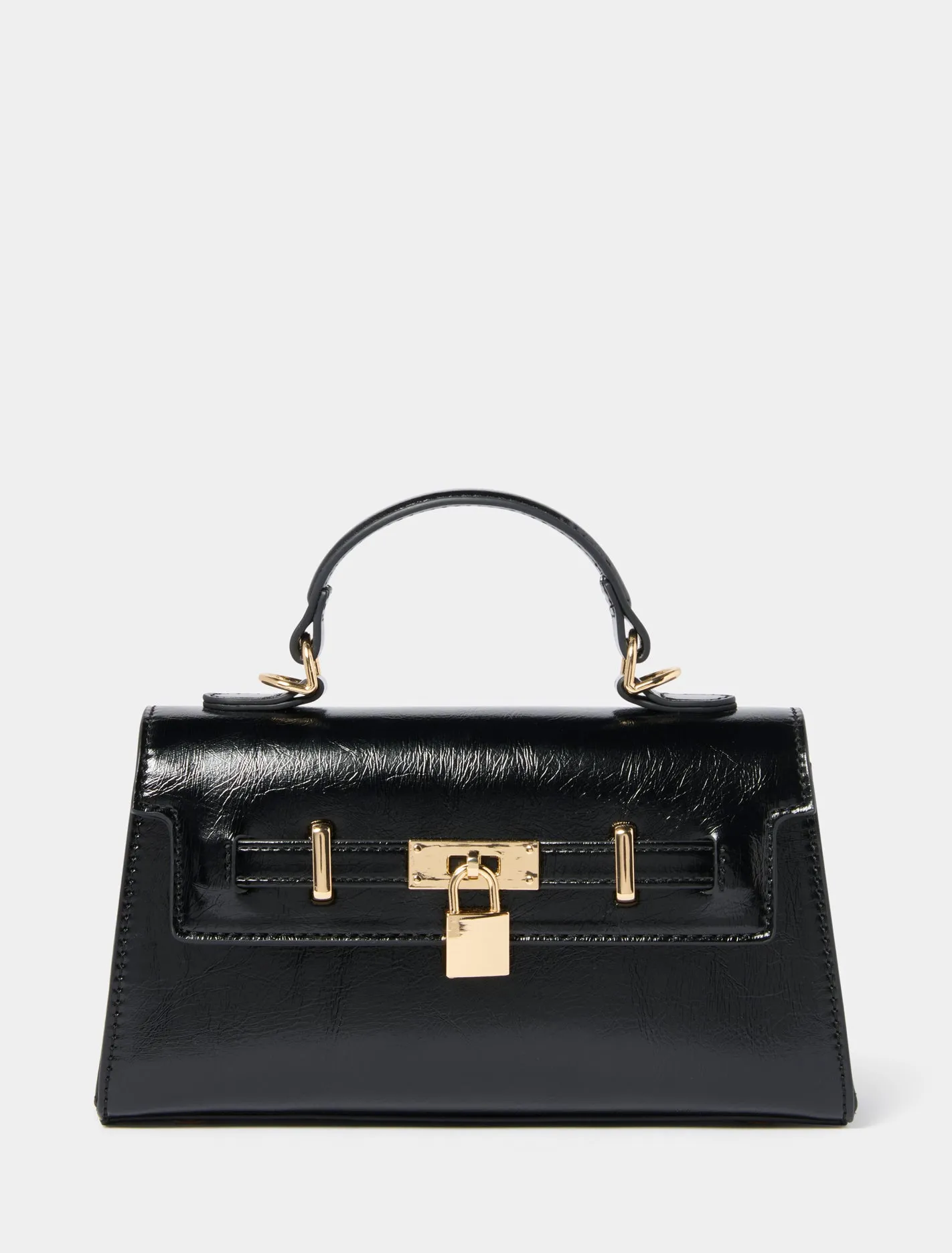Liana Lock Detail Top Handle Bag
