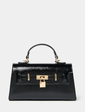 Liana Lock Detail Top Handle Bag