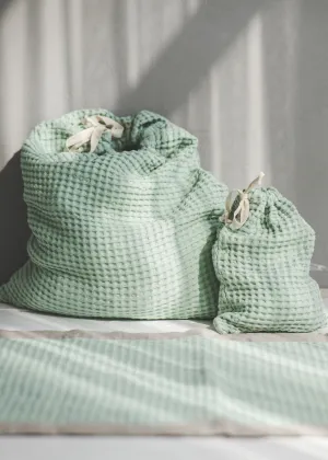 Linen Waffle Laundry Bags | Set of 2