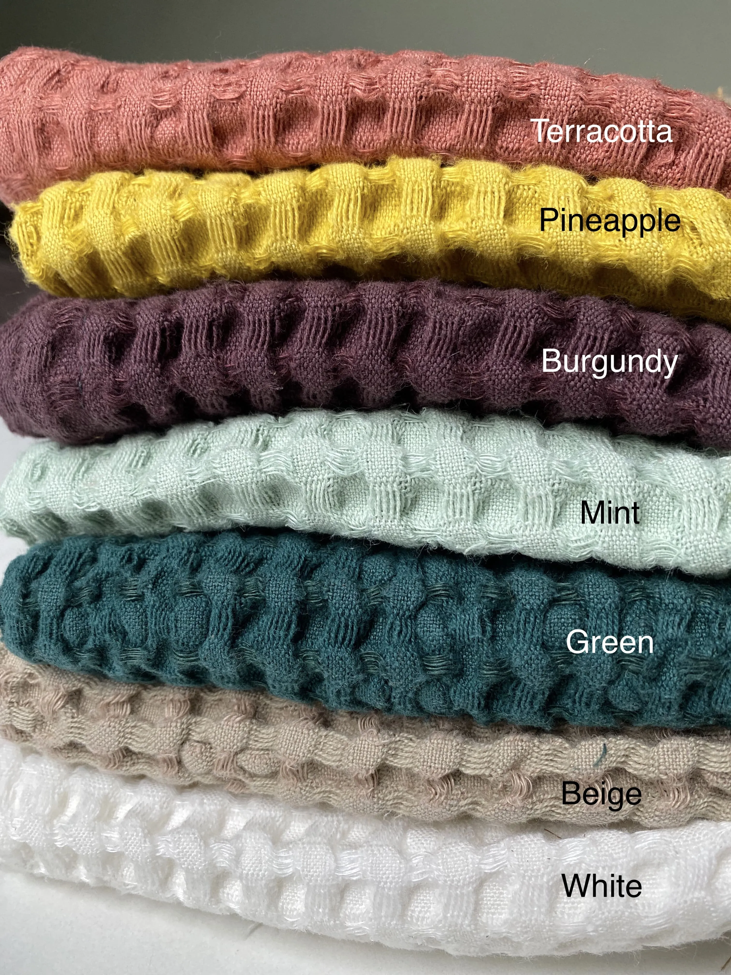 Linen Waffle Laundry Bags | Set of 2