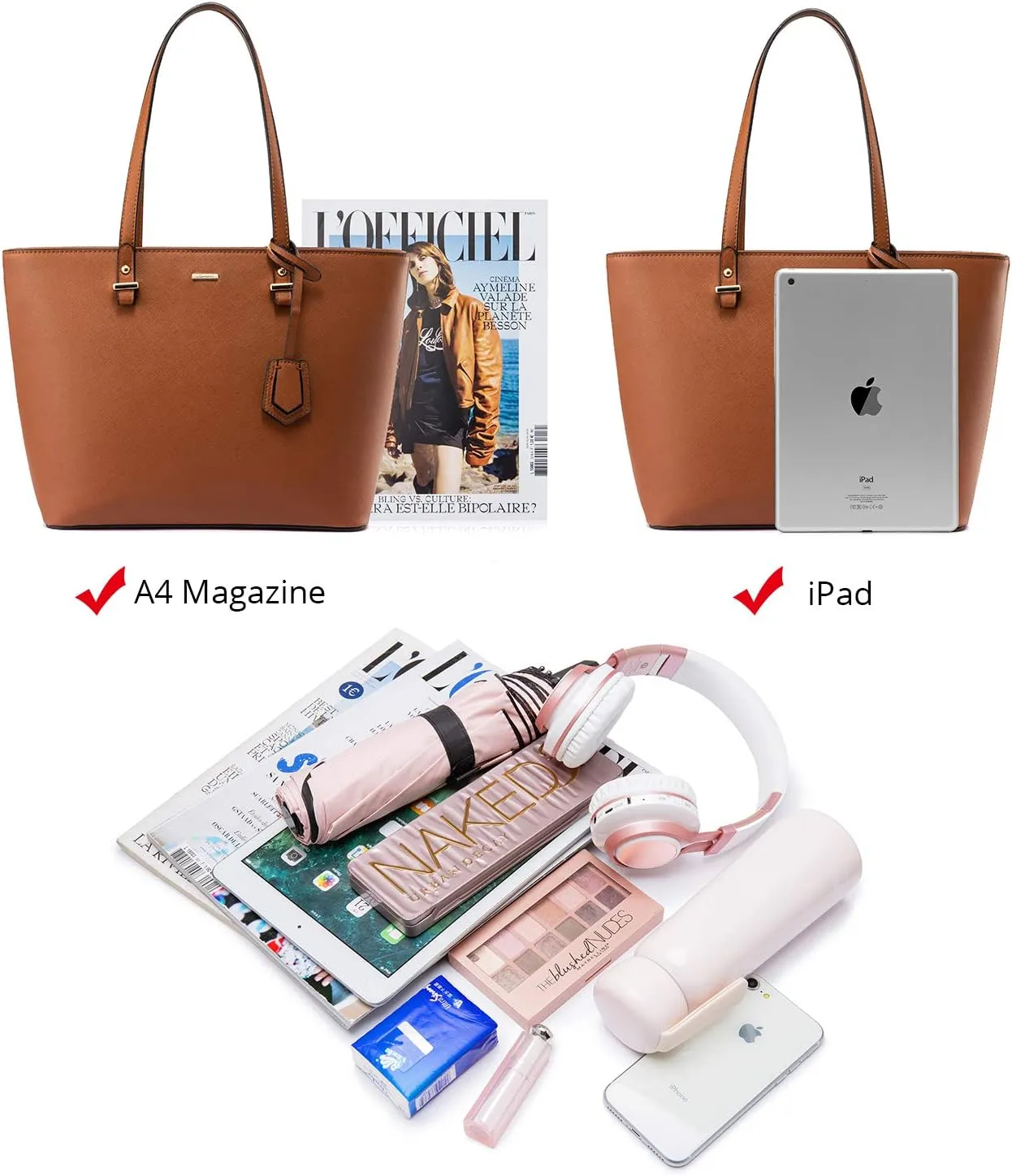 LOVEVOOK Handbags for Women Shoulder Bags Tote Satchel Hobo 3pcs Purse Set